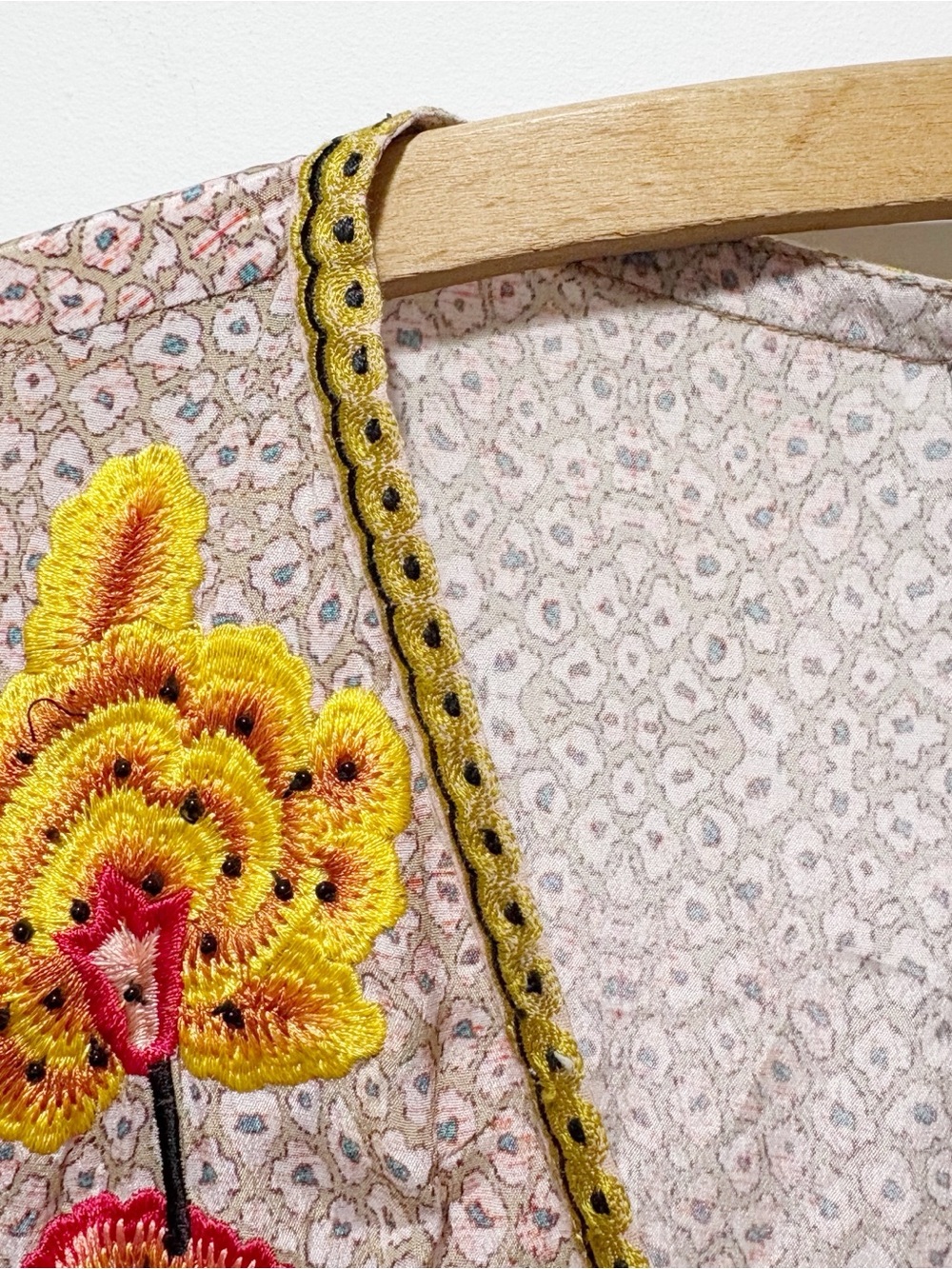 Anthropologie Bhanuni by Jyoti Giorgia Embroidered Maxi Dress Size 4 Tassels - Picture 10 of 16